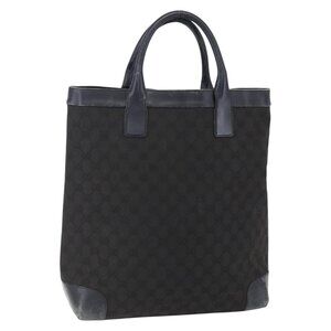 GUCCI GG Canvas Tote Bag Black 002 1121 1669 Auth 151968